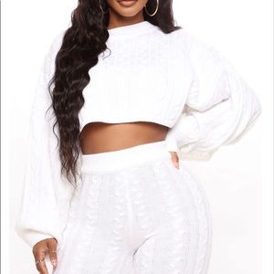 White fashion nova sweater